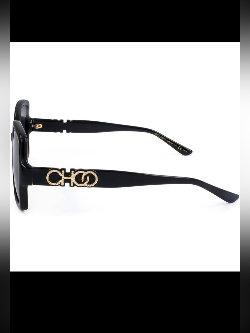 Authentic Jimmy Choo Chic Sammy G 55mm Black Sunglasses NWT! - Picture 9 of 15
